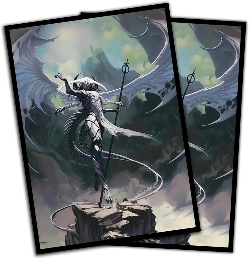 Digital Sorcery Studio Angel Horror Card Game Sleeves - 102 Pack Textured Back - Perfect for MTG Atraxa Praetor's Voice Commander - Custom Art Sleeves for Magic The Gathering and Other Trading Card Games - Image 1